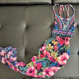 Fashion Nova Vibrant Floral Jumpsuit